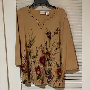 SOLD Alfred Dunner 3/4 sleeve top